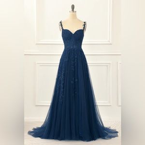 Navy blue prom dress